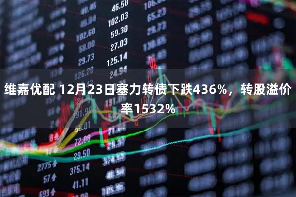 维嘉优配 12月23日塞力转债下跌436%，转股溢价率1532%